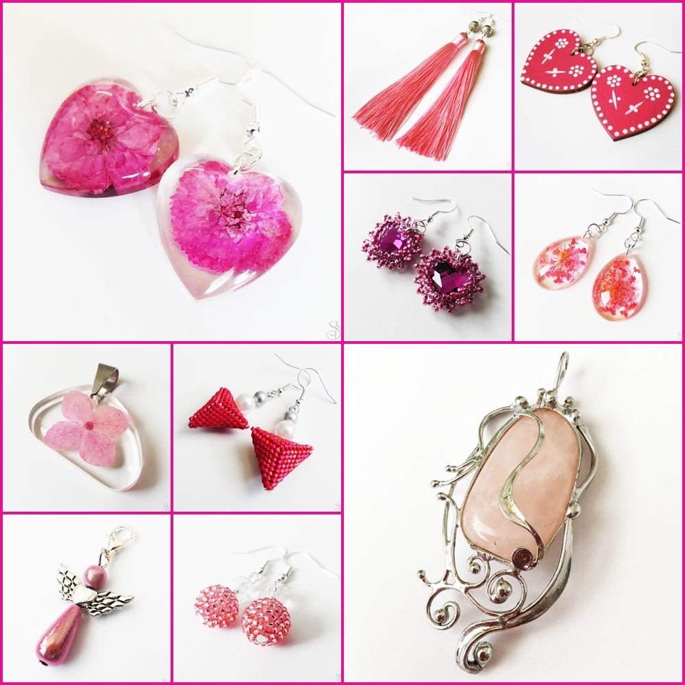 ružové handmade šperky